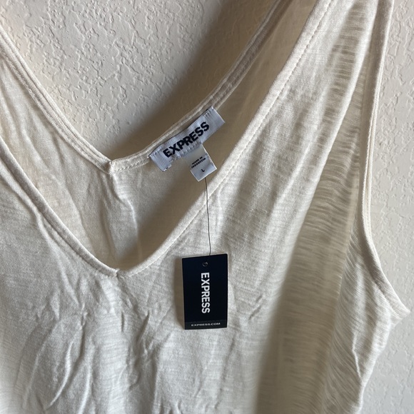 NWT Express ivory cotton tie tank top size Large - Picture 2 of 4